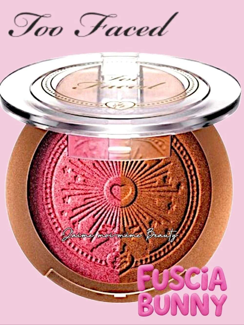Too Faced Fuscia Bunny Blushing Bronzer— Deep Fuscia Pink & Bronze